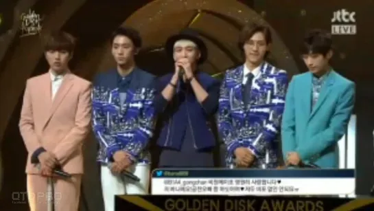 [VID] [140116]  B1A4 - Winning speech @ The 28th Golden Disk Awards