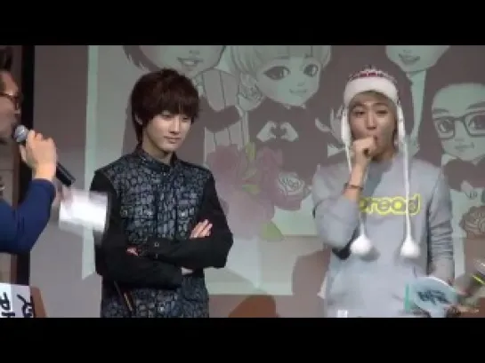 [FANCAM] 111120 Aegyo Battle among B1A4 members to make Leader Jinyoung laughing in Romantic Jinyoung Day event