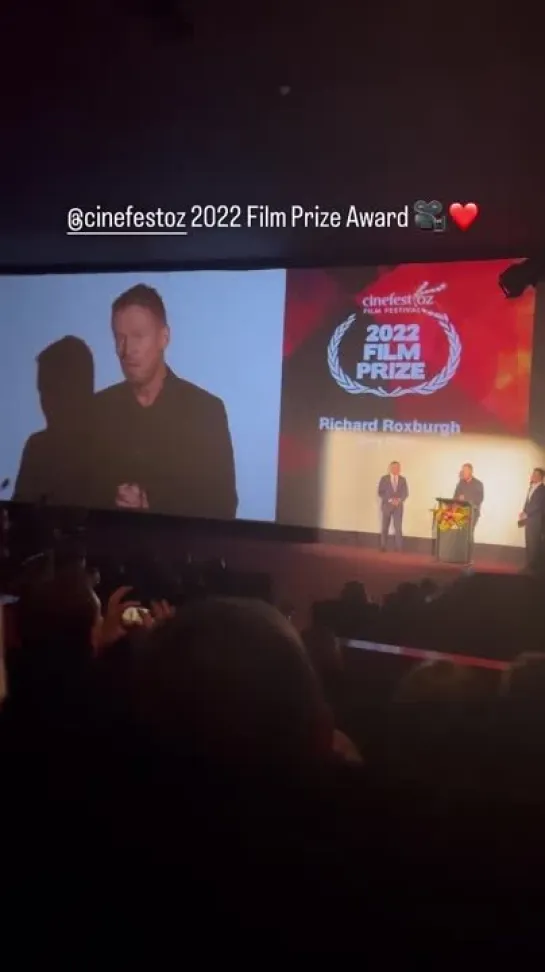 Richard gives award at Cinefest Oz 2022