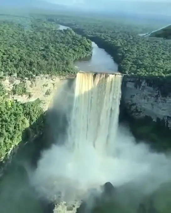 Kaieteur Fall in Guyana, the highest single drop waterfall.