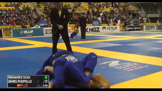 black belts Mahamed Aly Silva vs James Puopollo #IBJJFWORLD16