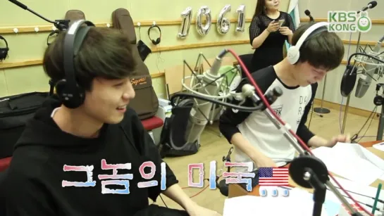 160704 DAY6 Dowoon aegyo + Sungjin America dance @ KBS HappyFM Happy 2 O'clock