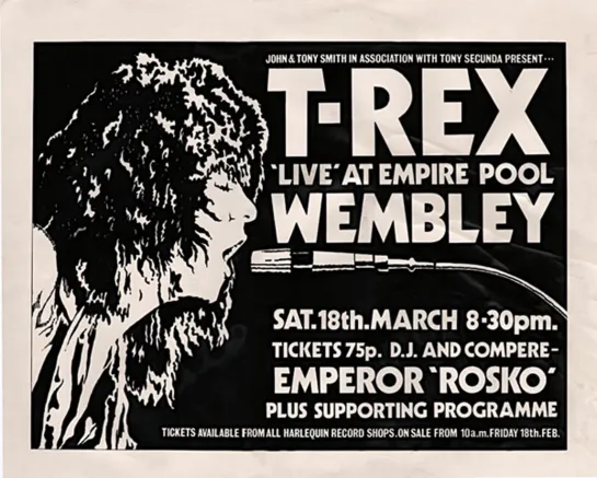 T.REX - Live At Empire Pool, Wembley, March 18, 1972. (64') ᴴᴰ.