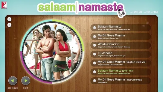 Salaam Namaste - Audio Jukebox - Song Audio - Vishal  Shekhar, Jaideep Sahni, Sonu Nigam, Shaan