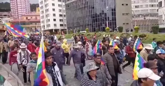 Thousands of Bolivian Indigenous people have taken to the streets of El Alto and La Paz to