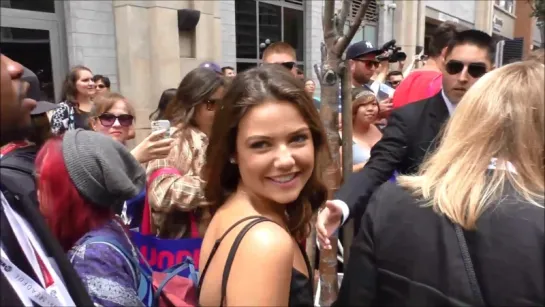 Danielle Campbell talking about Comic Con at Comic Con