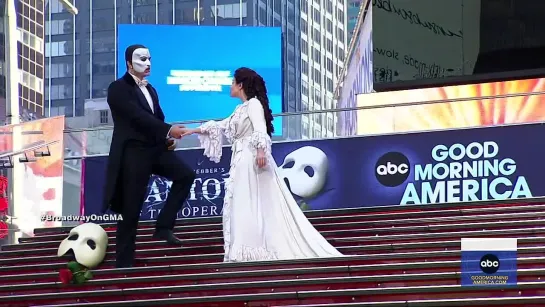 Cast of Broadway’s ‘Phantom of the Opera’ performs in Times Square