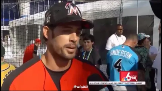 William Levy @willylevy29 attends #MLB #AllStar Legends  Celebrity Softball on