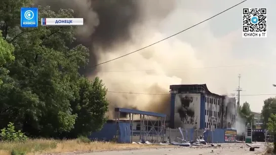 Журналисты «Юниона» попали под обстрел в Киевском районе Донецка!