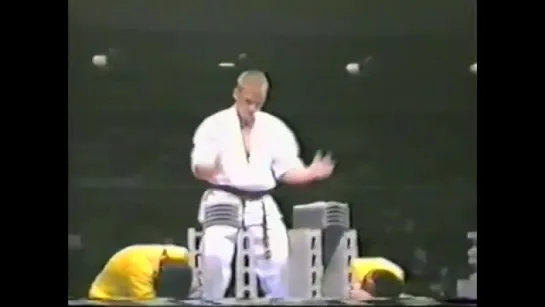 Dolph Lundgren at 5th World Kyokushin Karate Tournament (1991) demo