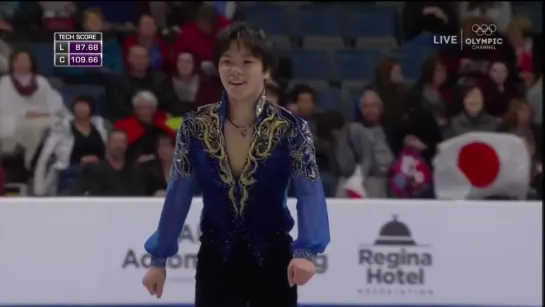 Shoma Uno | Skate Canada International 2017 FS Olympic Channel comment