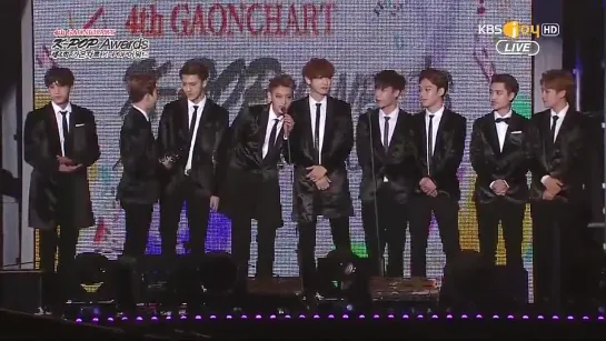 |VIDEO| 150128 EXO Best selling records ( 2-nd Quoter) Award @ Gaon K-POP AWARDS