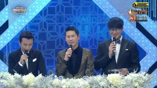 141227 EXO Sehun Suho Xiumin @ 2014 KBS Entertainment Awards