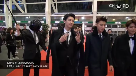 [VIDEO] 141203 EXO  RED CARPET BACKSTAGE [MPD in 2014 MAMA]