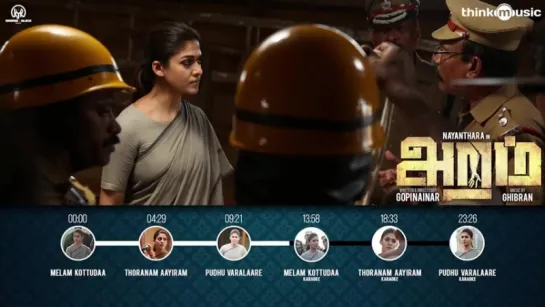 "Aramm" 2017 Tamil Official Full Songs + Karaoke  Nayanthara  Ghibran  Gopi Nainar  Audio Jukebox