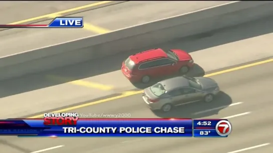 Miami High Speed Chase (March 11, 2015) - WSVN-TV - HD