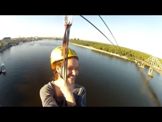 Zip-line in Kiev