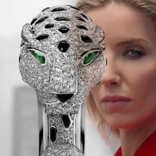 The panther: hypnotically wild emerald eyes. #PanthèredeCartier. #Pantheromania #Cartier Annabelle Wallis