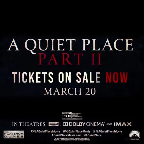 Experience the terror of AQuietPlace Part II early at the A Quiet Place Double Feature, on