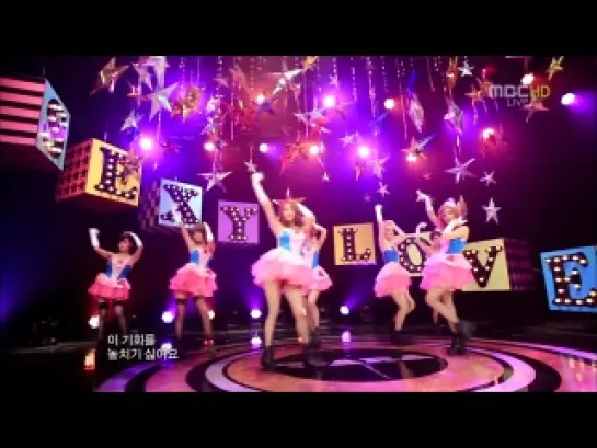 [120908] T-ARA - Sexy Love @ Music Core Comback Stage