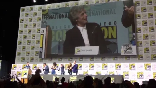 Peter Capaldi is emotional as the Hall H audience gives him a standing ovation