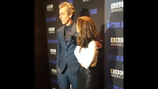 Sadie Gennis в Instagram «Peter Capaldi and Jenna Coleman joking