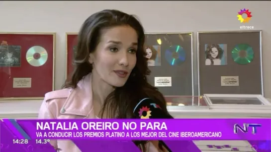 Natalia Oreiro entrevista en Noticiero Trece 14.07.2017