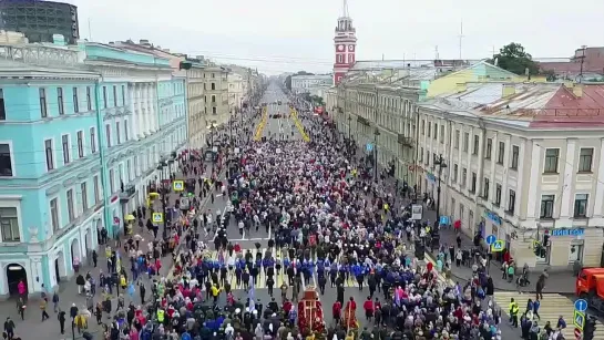 Общегородской праздничный крестный ход по Невскому проспекту. Прямая трансляция