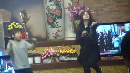 Dahyun dancing at church