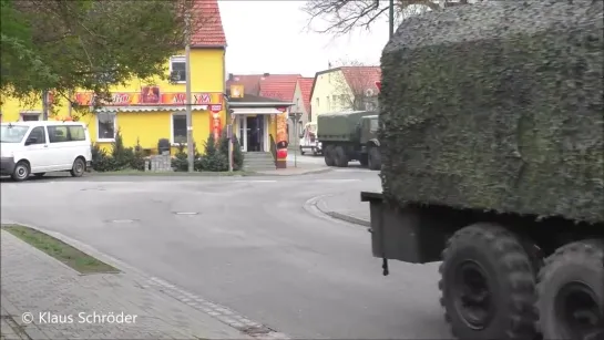 Kraz Kolonne rollt durch Hedersleben