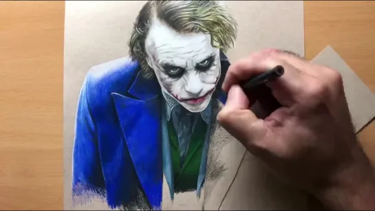 Speed Drawing  The Joker - Heath Ledger- DC - Timelapse ¦ Artology