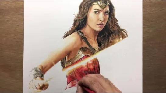 Speed Drawing  Wonder Woman - DC - Timelapse ¦ Artology