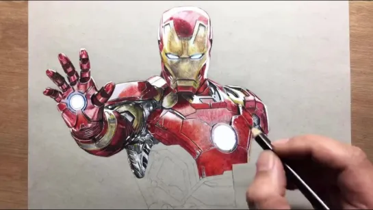 Speed Drawing  Iron Man - Avengers Timelapse ¦ Artology