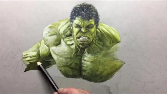 Speed Drawing  Hulk - Avengers Timelapse ¦ Artology