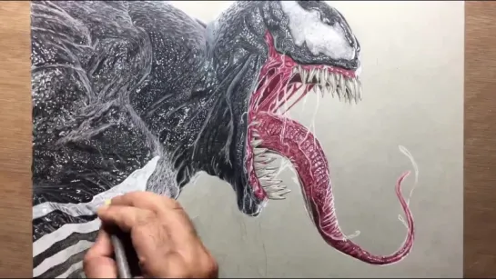 Speed Drawing  Venom - Marvel - Timelapse ¦ Artology