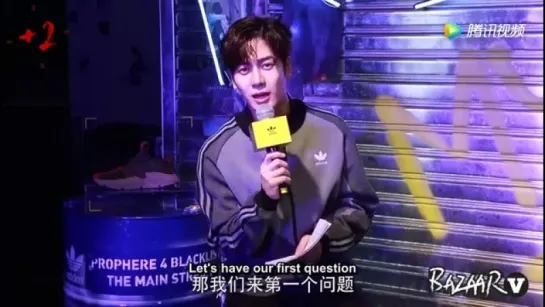 [Интервью] 180304 Джексон для BAZAAR China @ Мероприятие Adidas Prophere «Blacklist Mainstream» (англ.саб.)