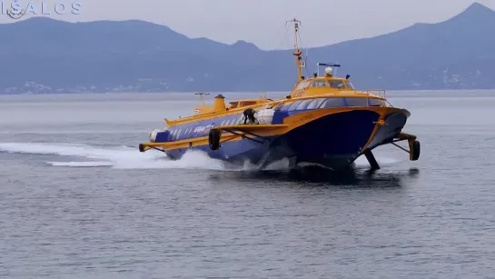 Flying Dolphin (F D) Venus 1 – Ταχύτατη άφιξη στο Αγκίστρι (Arrival at the port of Agistri)