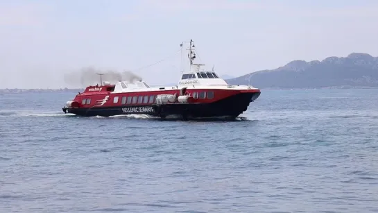 Flying Dolphin taking off in Greece