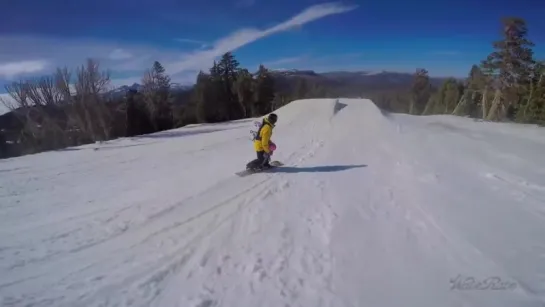 Tandem Snowboarding Friends