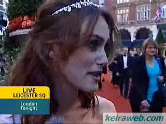 Atonement - Keira Knightley - London Tonight's Interview