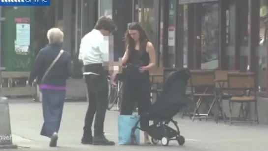 Keira Knightley and James Righton walking with baby Edie   Daily Mail Online