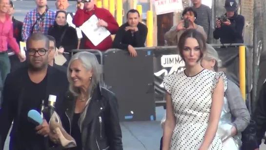 Keira Knightley arriving to Jimmy Kimmel Live