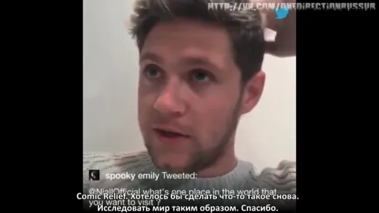 Niall Horan answers fan questions on Twitter [RUS SUB]