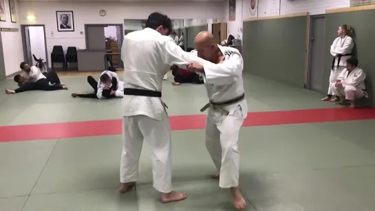 Cross lapel Tai Otoshi #bjf_judo (передняя подножка)