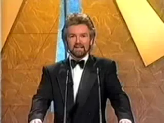 Hugh and Stephen Fry presenting a BAFTA award circa early 1990s