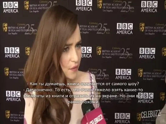 BAFTA Los Angeles 2012 / Эмилия в интервью для «Celeb Buzz» (русские субтитры)