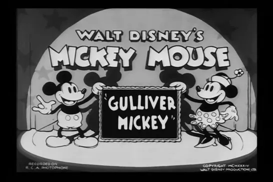 Сокровища Уолта Диснея / Чёрно белый Микки Маус (диск 1)  30.Gulliver.Mickey.1934