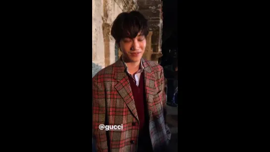 180531 EXO Kai @ peggfrey Insta Story \ Gucci 2019 Cruise