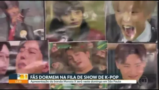 [VK][180811] MONSTA X on Brazilian news channel