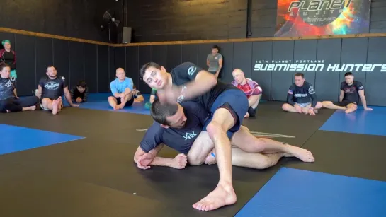 CAIO TERRA - CRUCIFIX SET UP (SINGLE LEG HALF COUNTER WHEN OPPONENT POSTS THE ELBOW ON THE MAT)